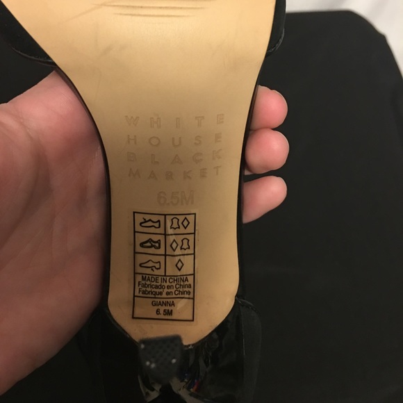 White House Black Market Black Fringe Heel - Picture 5 of 6